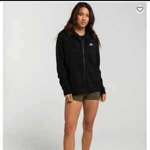 Nike Hooded Zip Front Sweatshirt Jacket Black Large BNWT